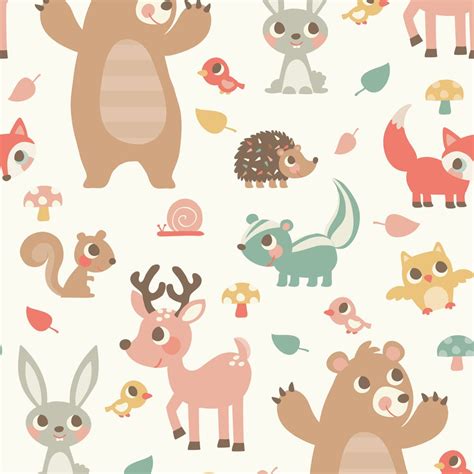 Woodland Animals Fabric Woodland Animals By Laura_Mayes