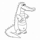 Crocodile Coloring Pages Stock Illustrations – 114  sketch template
