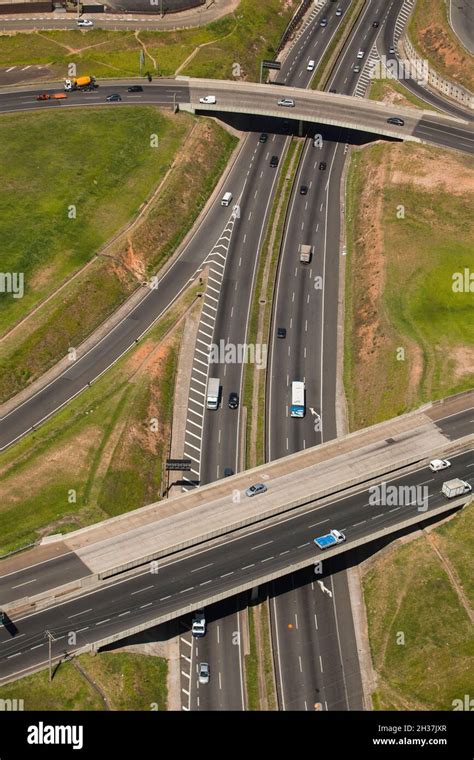 Aerial view of road and highway - bridge Stock Photo - Alamy