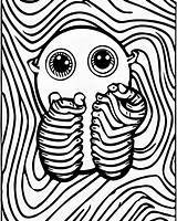 Funny Monster Coloring Page · Creative Fabrica sketch template