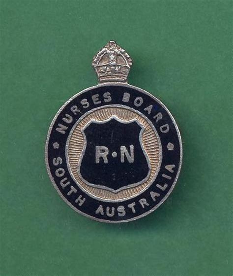 Badge: Registered Nurse (RN), Nurses Board of South Australia; S. Schlank & Co (... | eHive