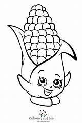 Corn Coloring Pages FREE 2025  And Learn sketch template