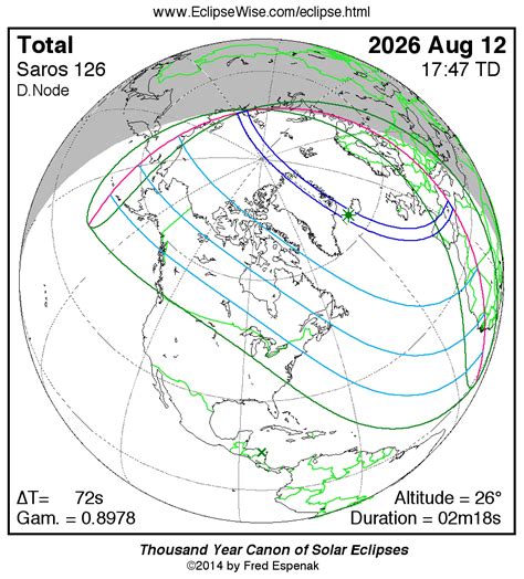 EclipseWise - Total Solar Eclipse of 2026 Aug 12