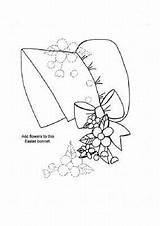 EASTER BONNET COLOURING PICTURE  Easter bonnet template sketch template