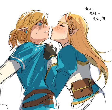 Princess Zelda And Link Kissing