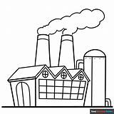 Factory Coloring Page  Easy Drawing Guides sketch template