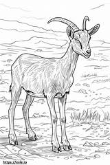 American Pygmy Goat Playing coloring Page sketch template