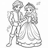 Prince And Princess Coloring Page sketch template