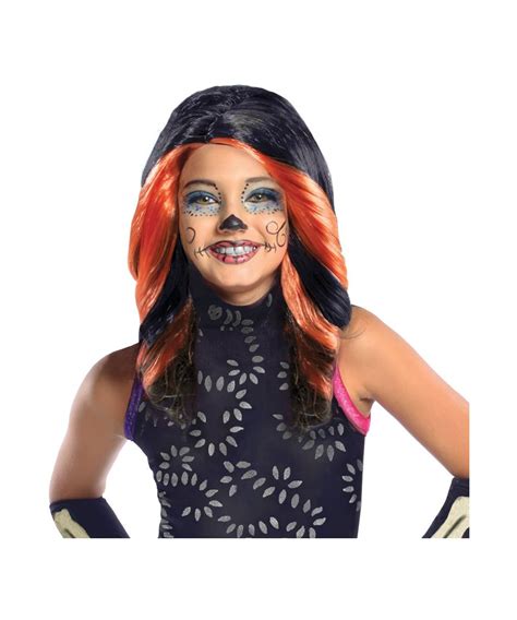 Skelita Calaveras Monster High Kids Wig - Girls Costume