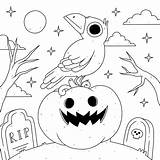 Halloween Drawing Coloring Pages sketch template