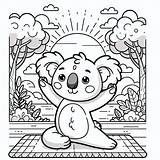 Coloring Page Sunny Koala Color For Kids Fun And Learning sketch template