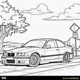 BMW E30 coloring Page Download Or Print For Free sketch template