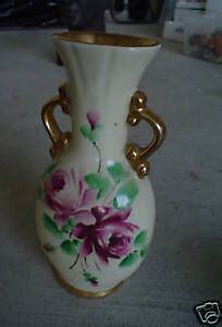 Vintage Porcelain Vases Rose Flowers Print LOOK | eBay
