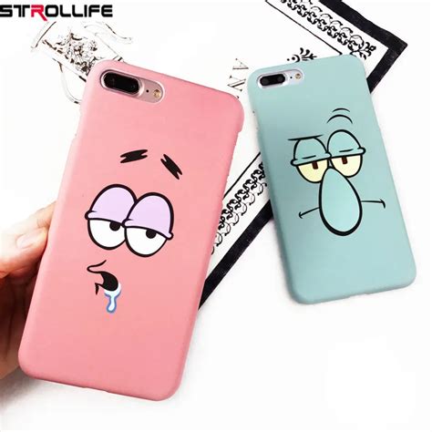 STROLLIFE Funny Cartoon Character Face Emoji Phone Cases For iPhone 6 Case Slim Frosted Hard ...