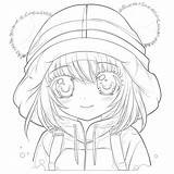 Anime Coloring Sheets Free  Pages Mimi Panda sketch template