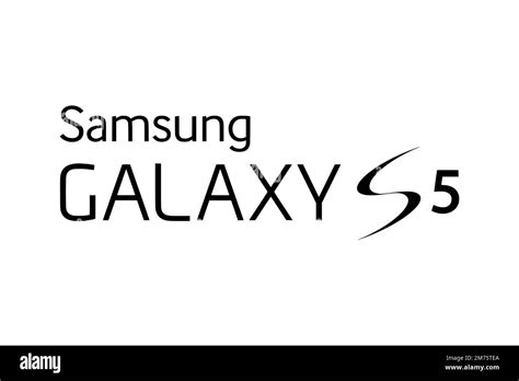 Samsung Galaxy S5, Logo, White Background Stock Photo - Alamy