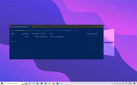 How to map network drive using PowerShell on Windows 10 - Pureinfotech