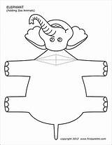 Folding Zoo Animal Templates  Free Printable & Coloring sketch template