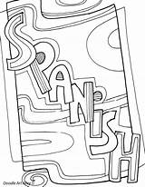 Subject Coloring Pages  Classroom Doodles Binder Covers sketch template