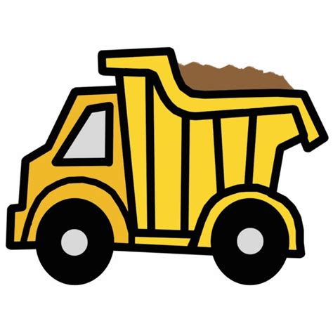 Cartoon Clip Art with a Construction Dump Truck Cutout | Zazzle.com