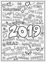 New Years Coloring Page  2019 Love My Big Happy Family sketch template