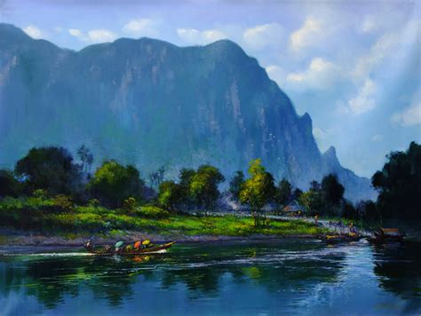 Scenery of Karin State, Myanmar - Art Gallery by Carmelites Framing ...