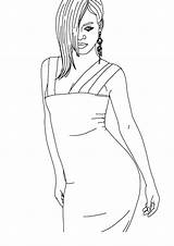 Rihanna Coloring Pages sketch template