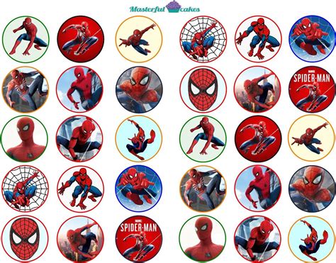 30 x Mixed Spiderman Edible rice paper,Icing & precut Wafer Cup Cake ...