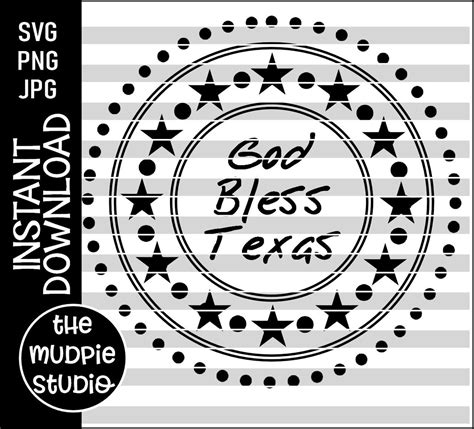 God Bless Texas Svg Silhouette Cricut Texas Svg Patriotic - Etsy