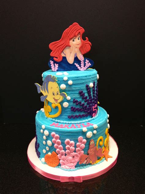 Little mermaid birthday cake, Mermaid birthday cakes, Little mermaid ...