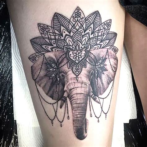 Indian Elephant Face Tattoo