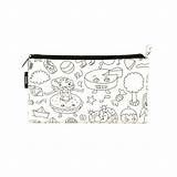 Pencil Case Coloring Pages Bag Pen Kids Drawing Box Printable School  sketch template