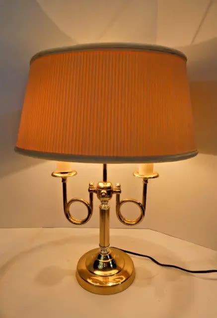 VINTAGE COLONIAL STYLE Brass Candlestick Lamp Mid Century 21"H x 15"W $59.91 - PicClick