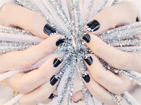 glitter tips -diamond nails-silver glitter french manicure | Flickr ...