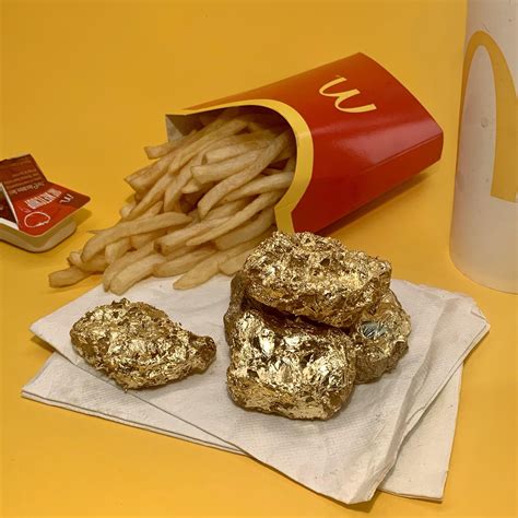 Golden Nuggets- McDonalds chicken nuggets coated in 24 karat gold leaf ...