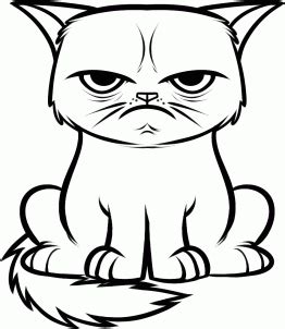 grumpy cat coloring page. because someone didn't tell me that they were doing a grumpy themed ...