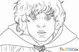 Coloring Frodo Baggins Hobbit Lord Rings Pages Bilbo Print Gandalf  sketch template