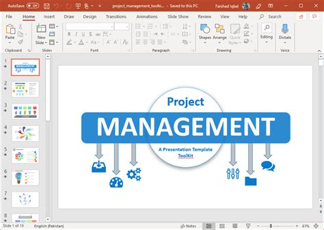 Animated PowerPoint Template for Project Management