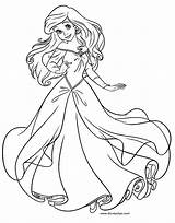 Coloring Pages Disney Princess Ariel sketch template