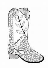 Western Cowboy Boots Coloring Pages sketch template