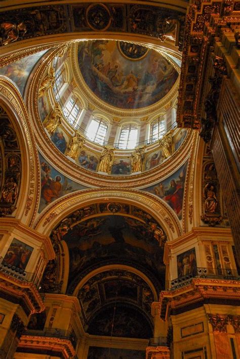 Interior of Saint Isaac's Cathedral, iconic landmark in St. Petersburg ...