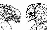 Alien And Predator Coloring Page  Free Printable Pages For Kids sketch template