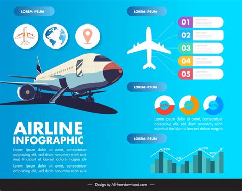 Airplane infographic template modern design Vectors images graphic art ...