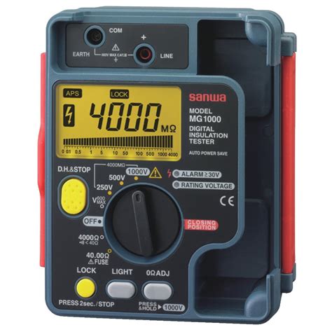 Sanwa MG1000 Digital Insulation Tester 4000 Megaohms Megger Resistance Tester - Arnaiz ...