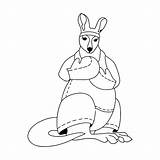 Kangaroo colouring Pages  Download Print And Color Online sketch template