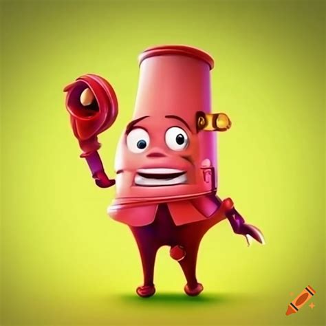 Illustration of the master cylinder cartoon character on Craiyon