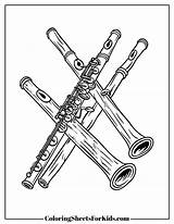 Flute Coloring Pages Free Downloads  Sheets For Kids sketch template