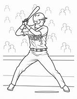 Baseball Pitcher Coloring Page sketch template