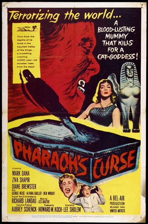 Weird Hollow: 1957 PHARAOH'S CURSE THEATER CARD