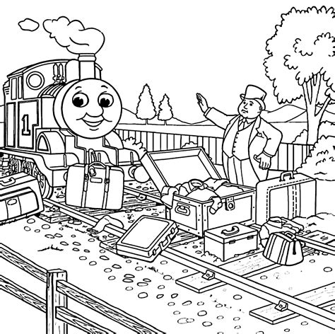 Thomas and friends coloring pages baggage for kids, printable free | Friends coloring pages ...